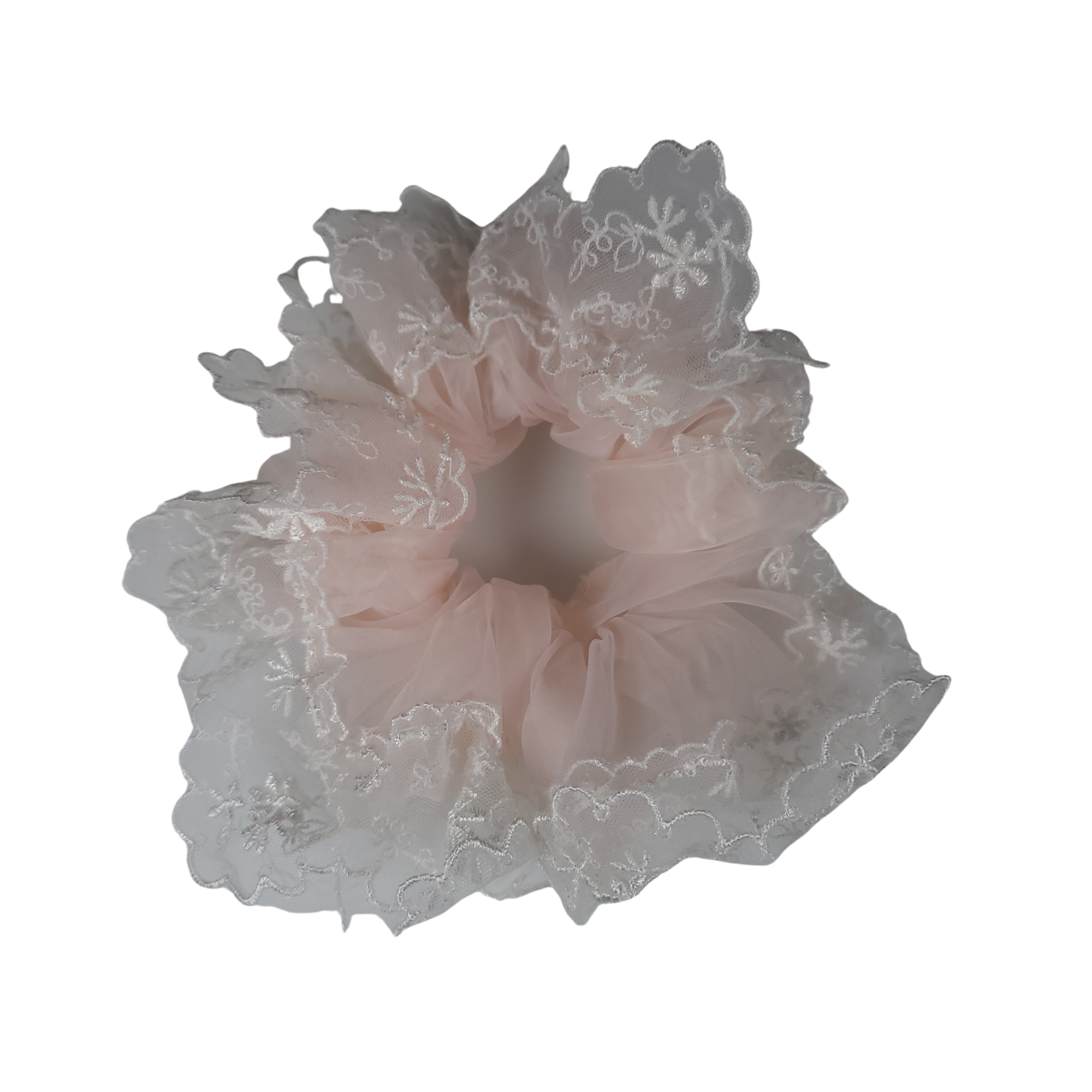 Chic Lace Scrunchie Pink 