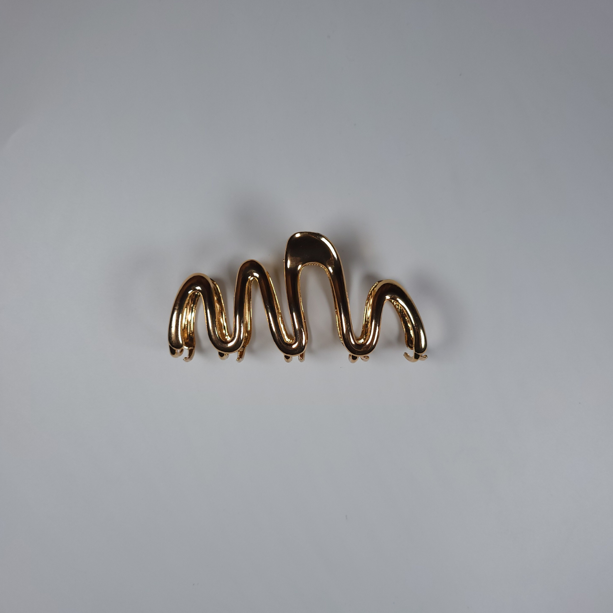 Elegant Curved Hair Clasp Gold 