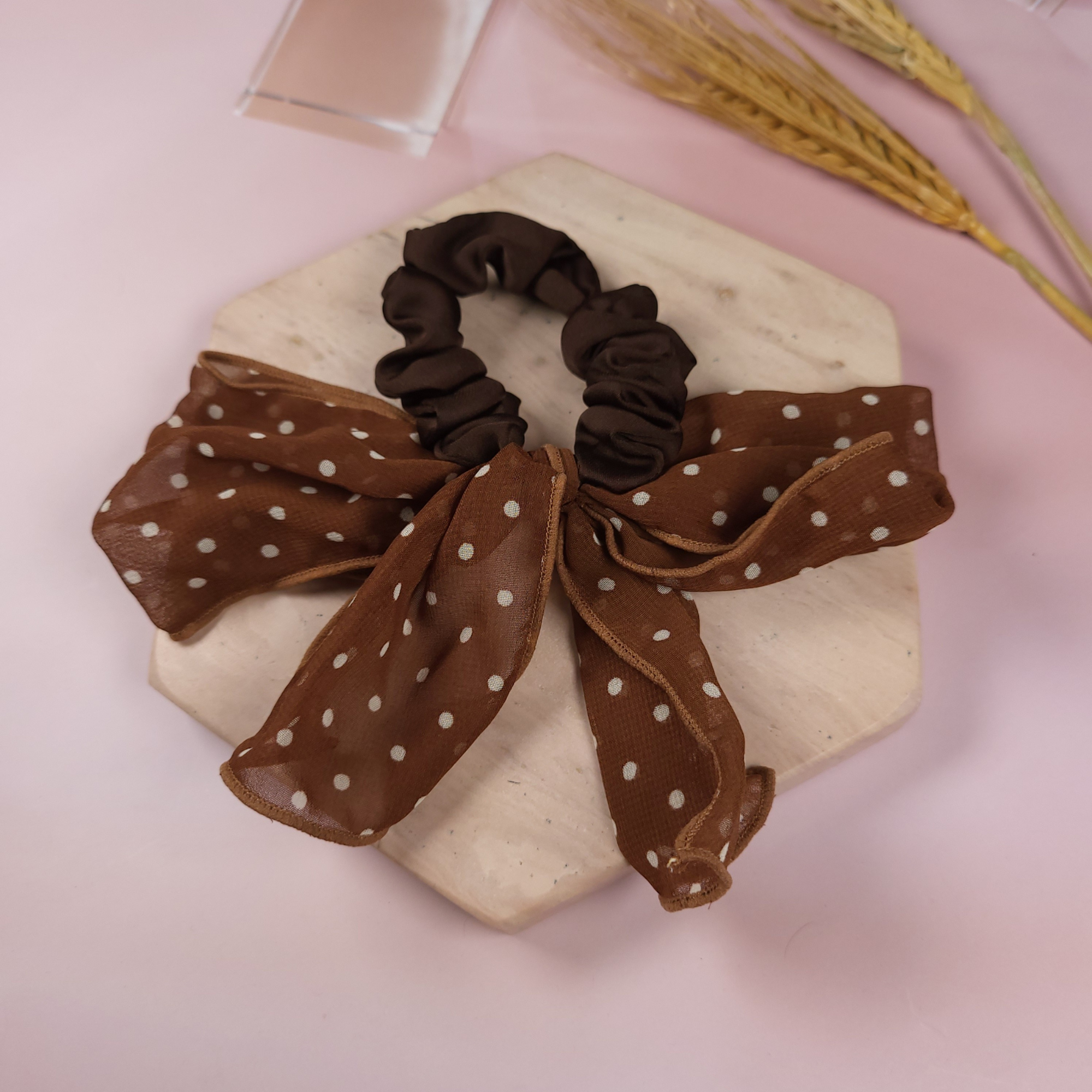 Floral Satin Scrunchie Fashion -Scrunchie