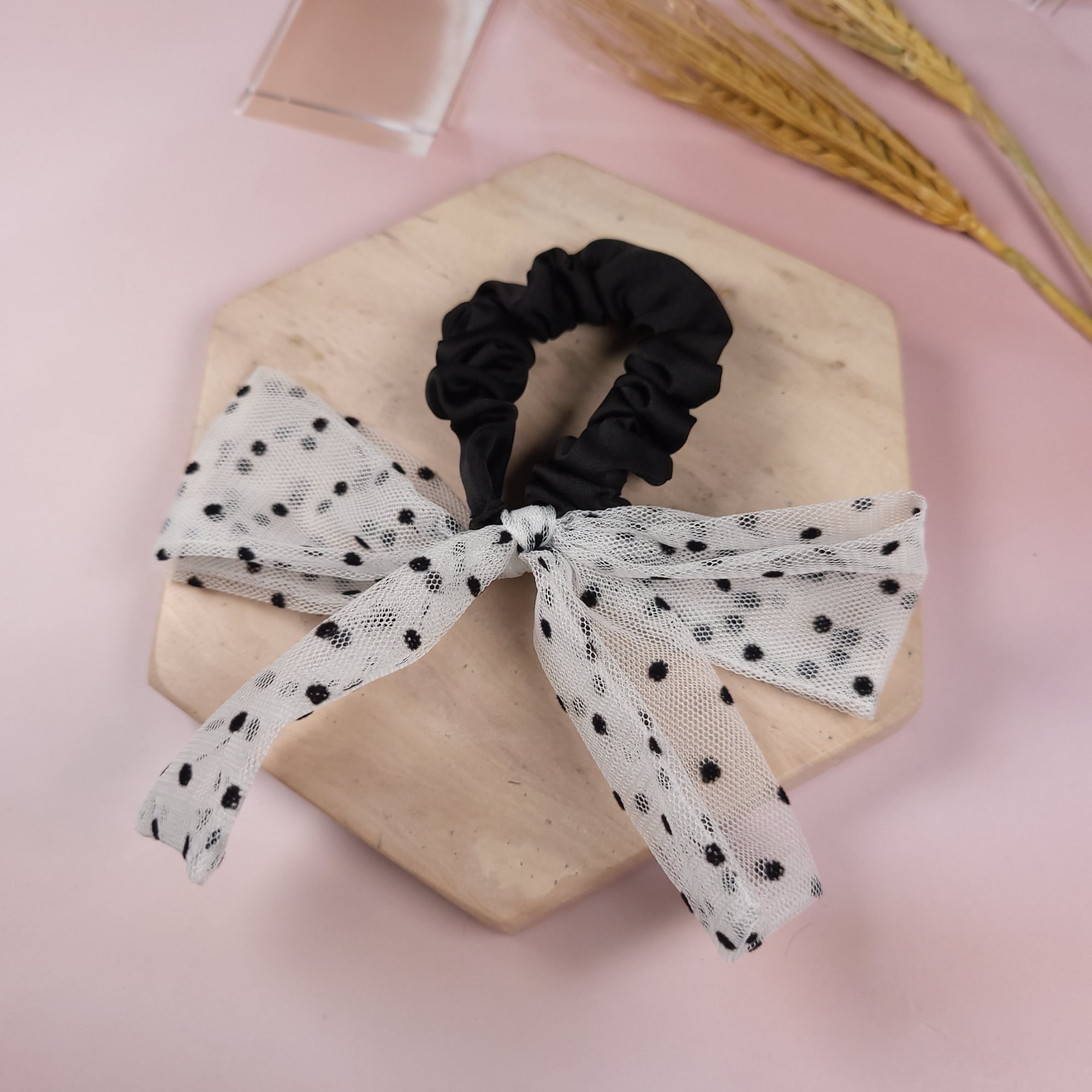 Floral Satin Scrunchie Fashion -Scrunchie