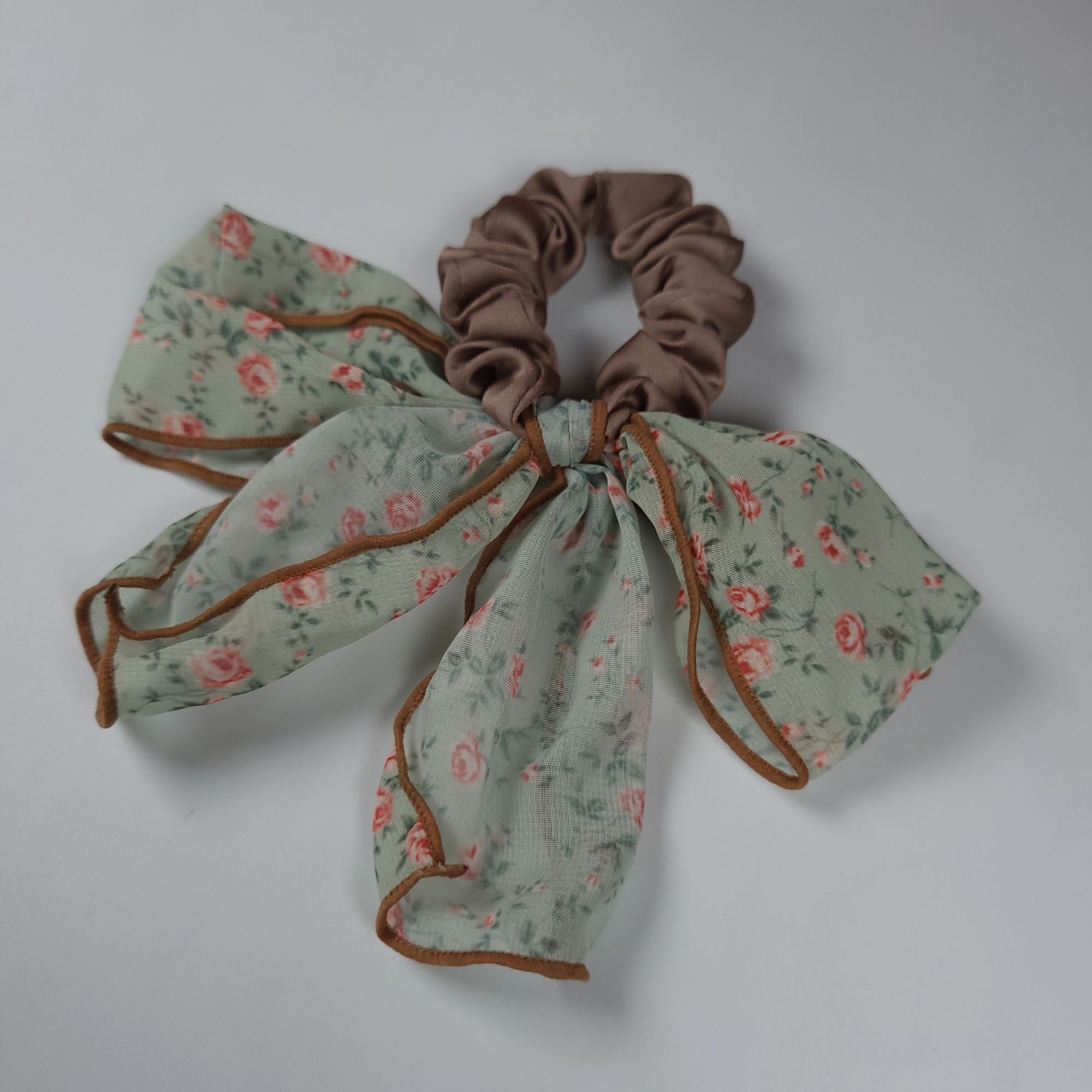 Floral Satin Scrunchie Fashion -Scrunchie