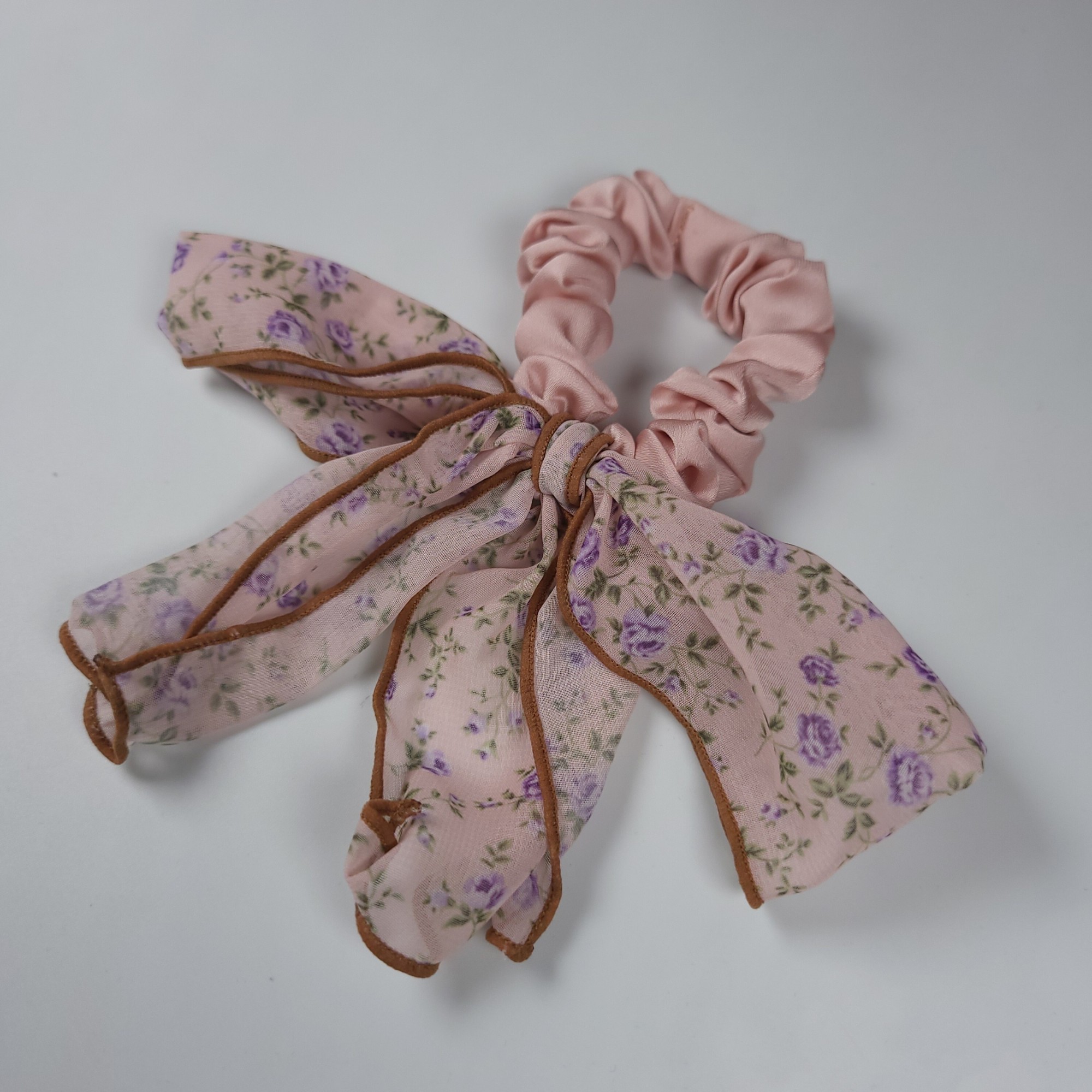 Floral Satin Scrunchie Fashion -Scrunchie