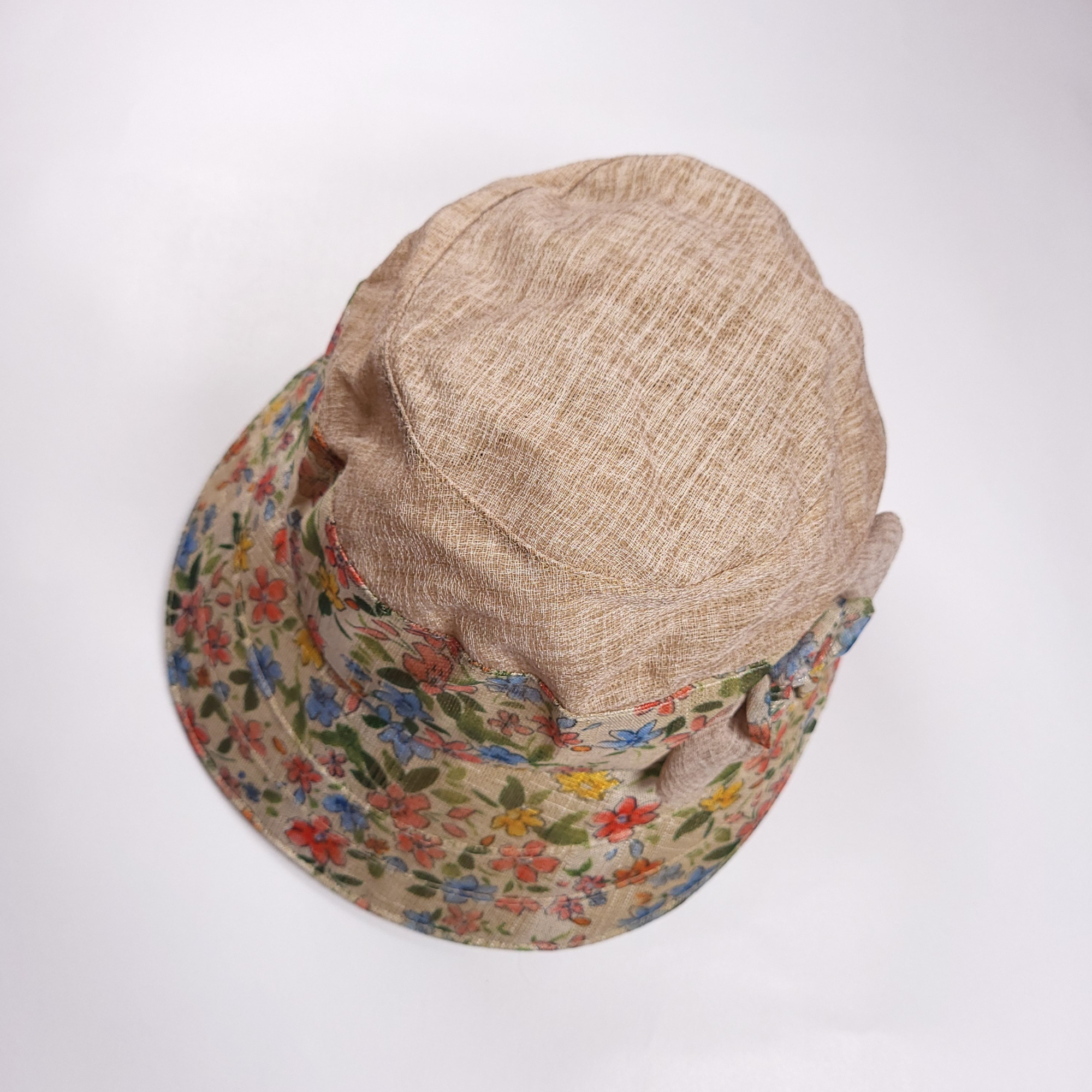 Flower Border Hat - Beige