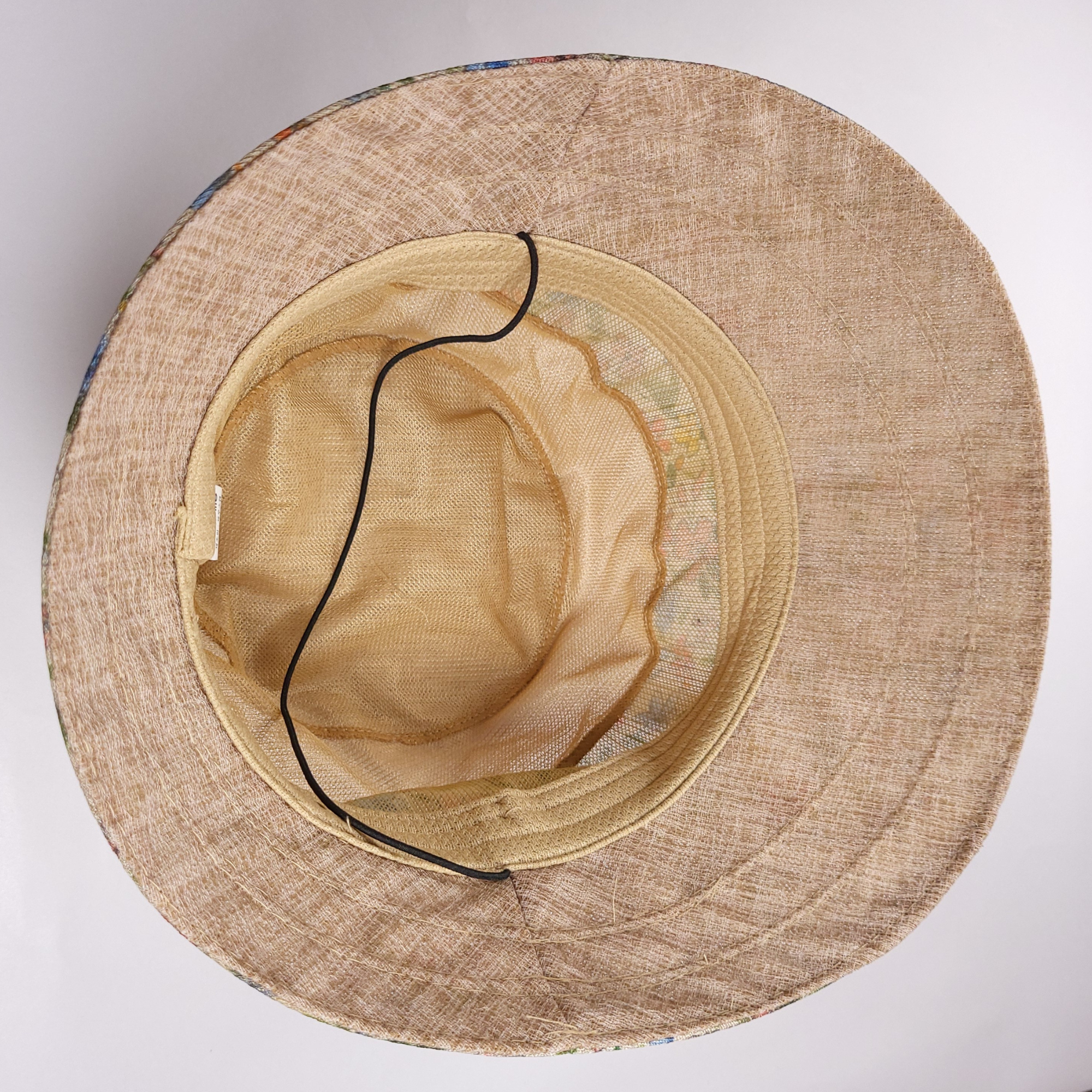 Flower Border Hat - Beige