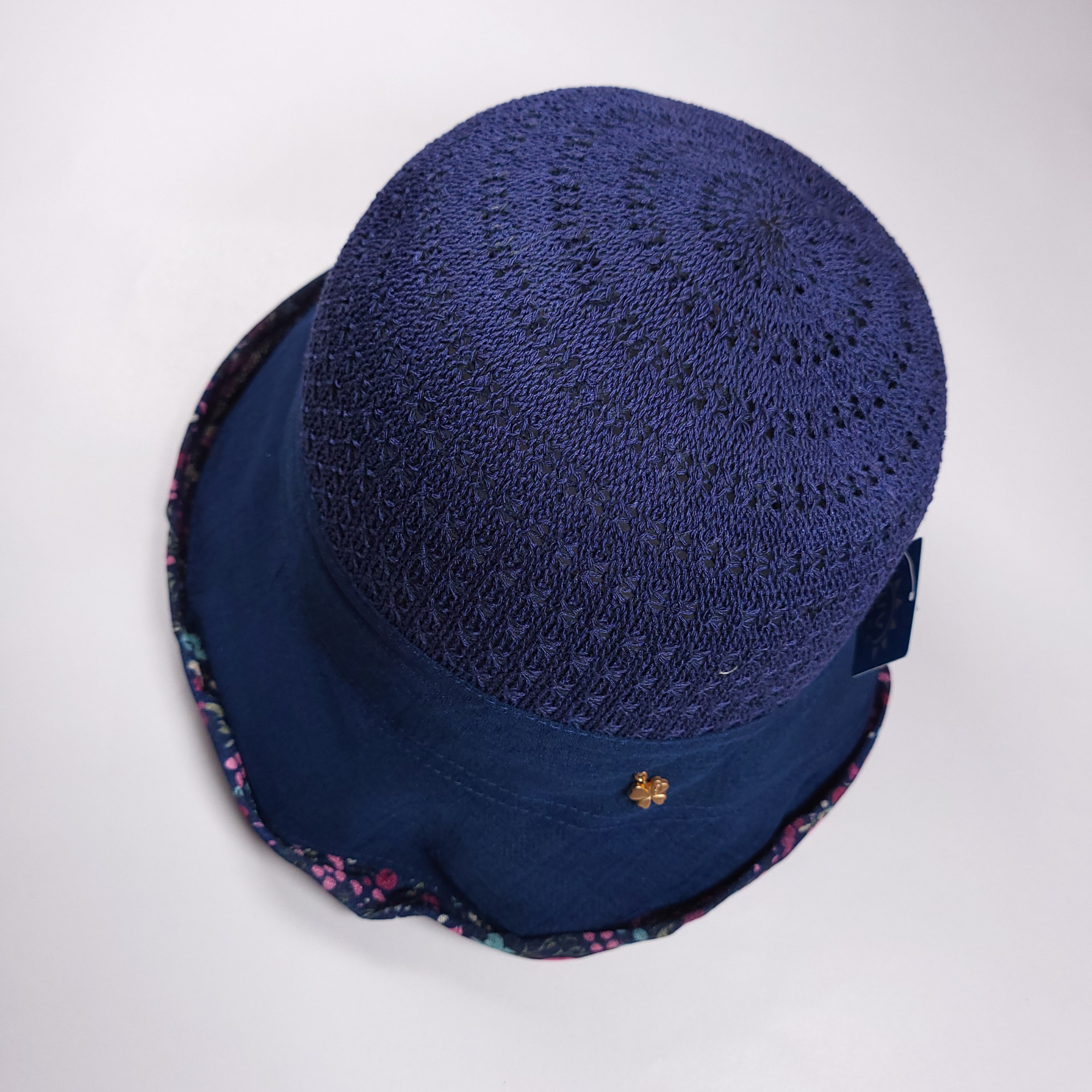 Graceful Sunshade Hat - Navy Blue