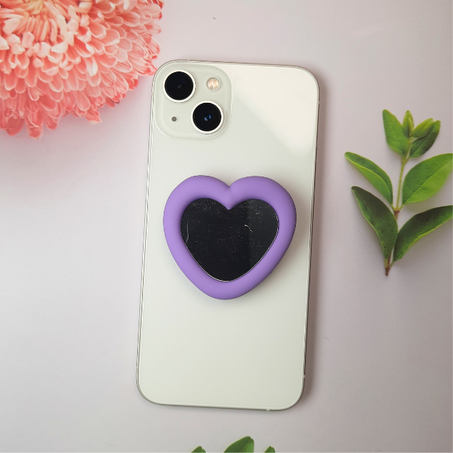 Vivid heart mirror pop holder