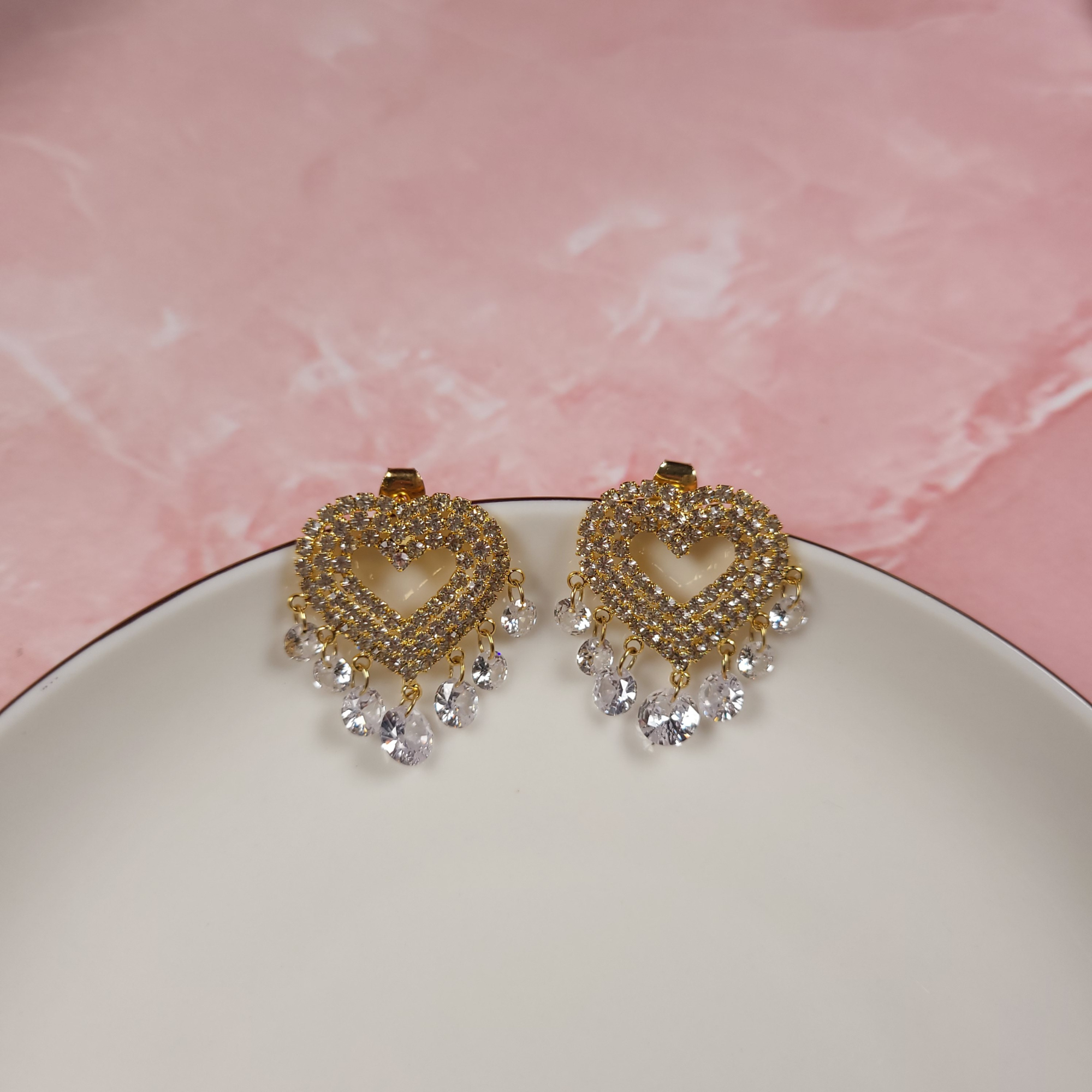 Heart Drops Classic Earrings