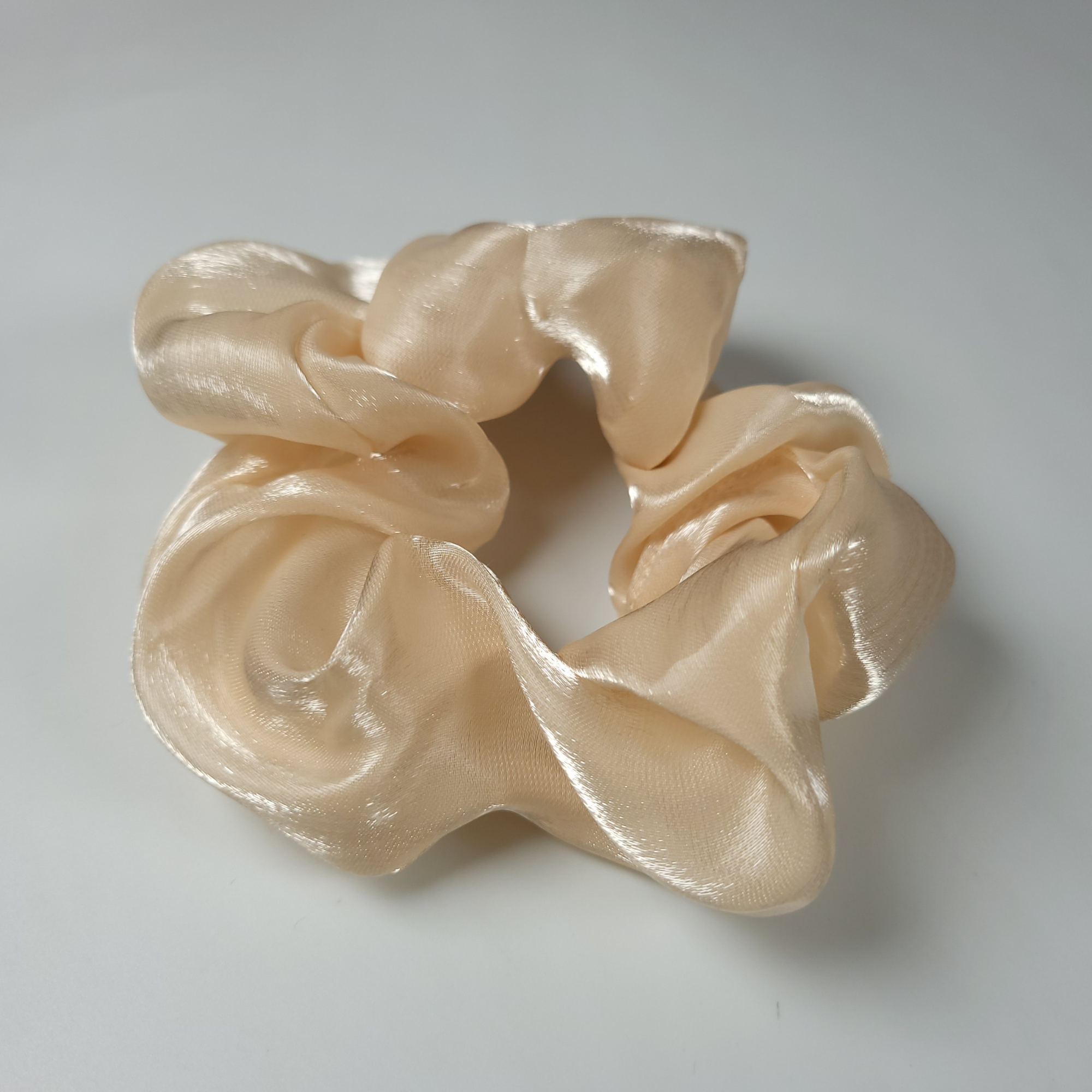 Lycra hair scrunchies Cream