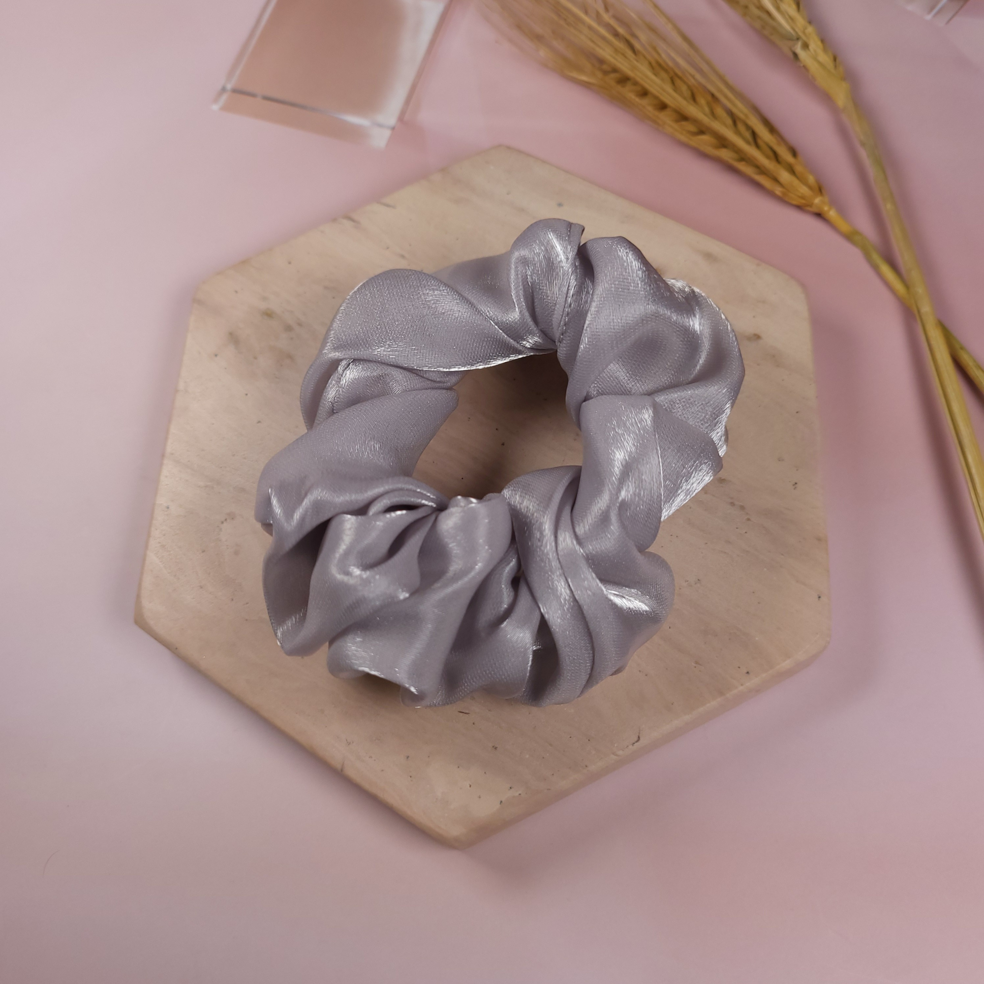 Lycra hair scrunchies Grey