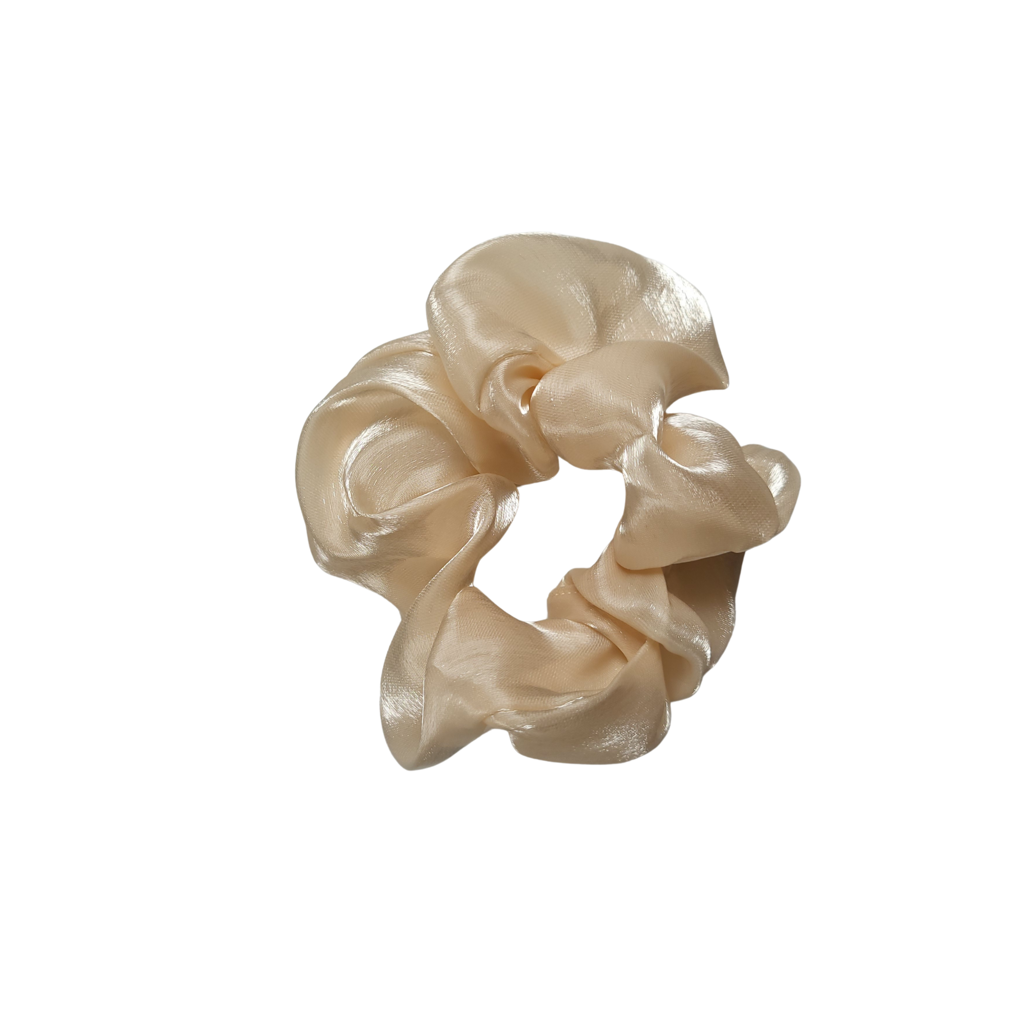 Lycra hair scrunchies Cream