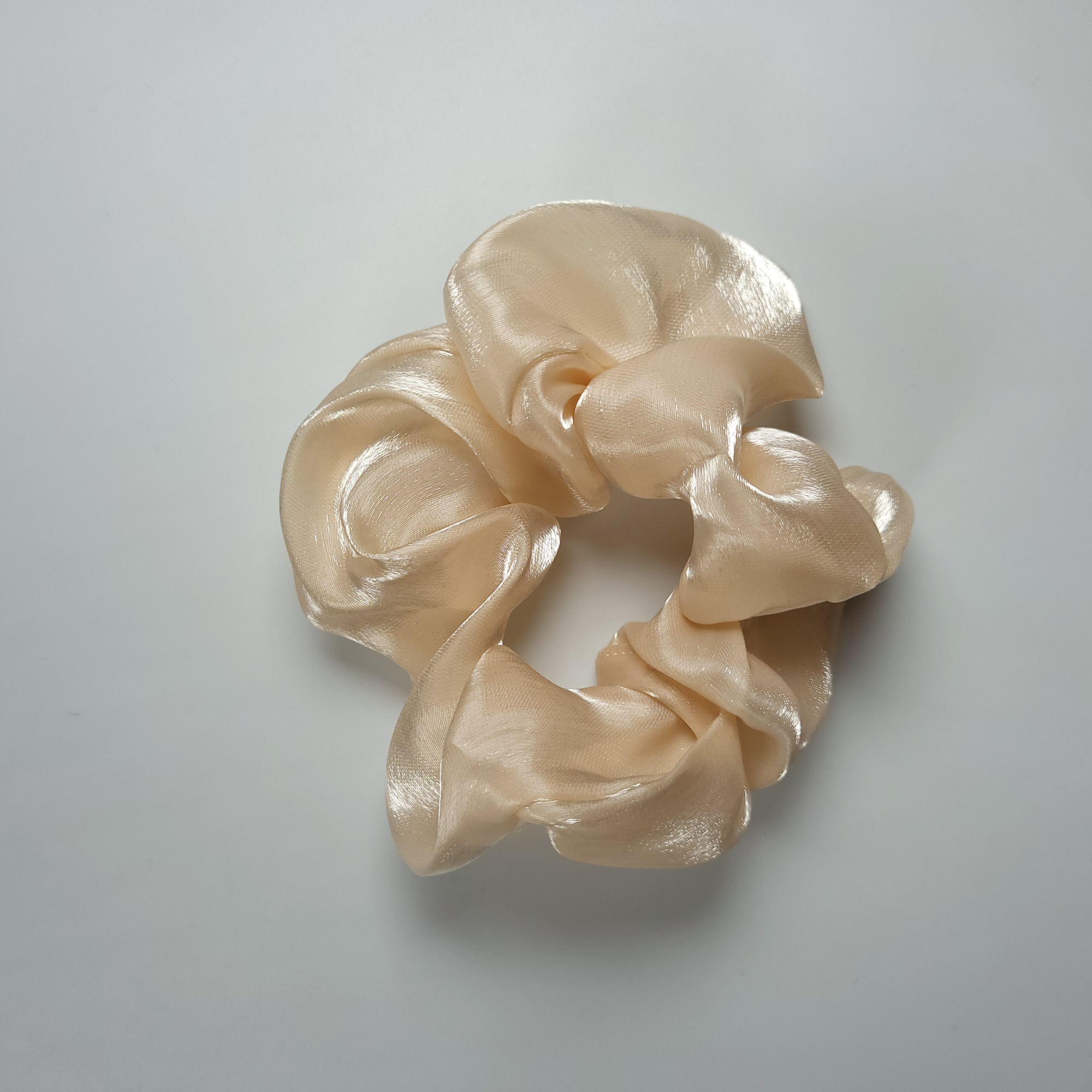 Lycra hair scrunchies Cream