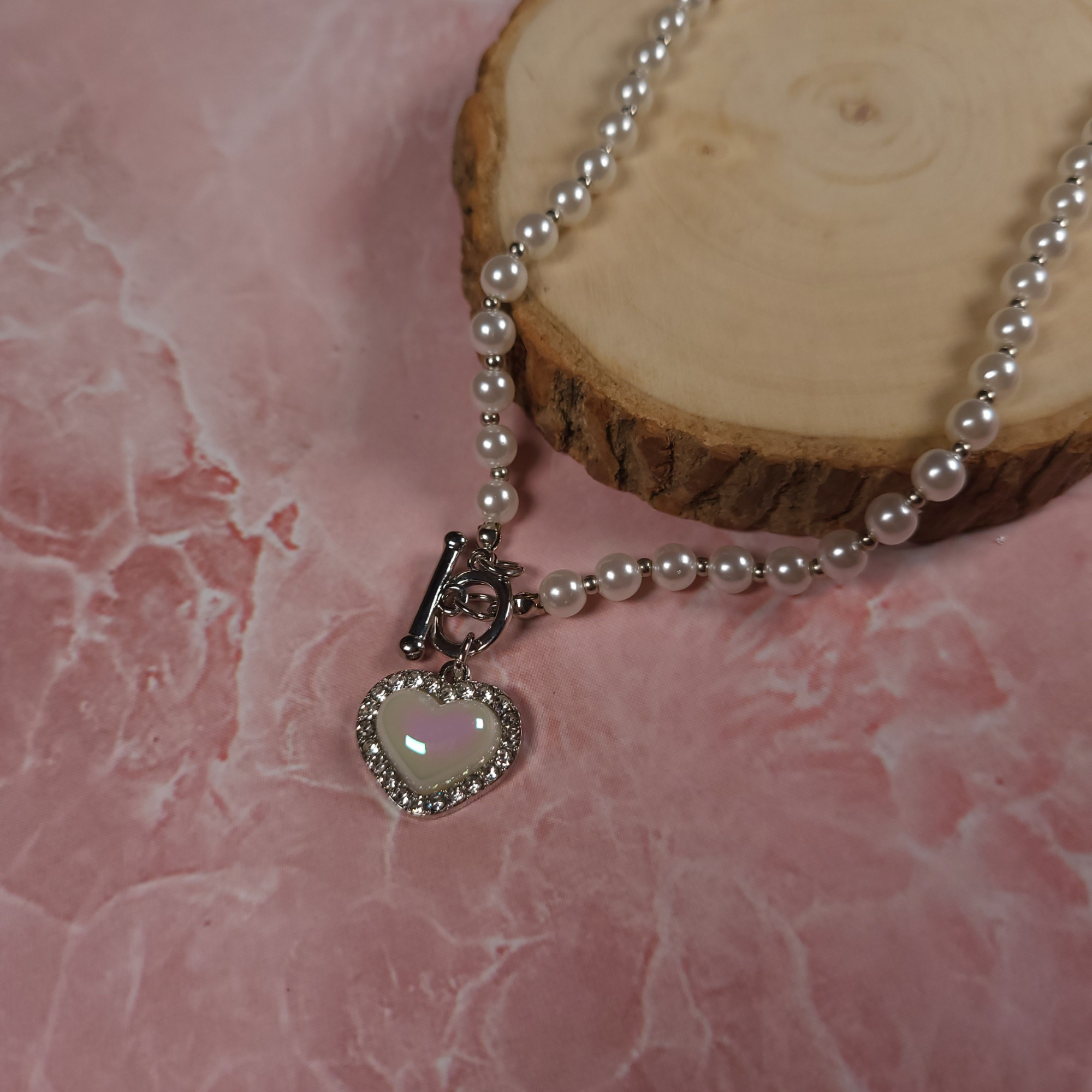 Pearls Of Korea Heartfelt Pearl Key Necklace