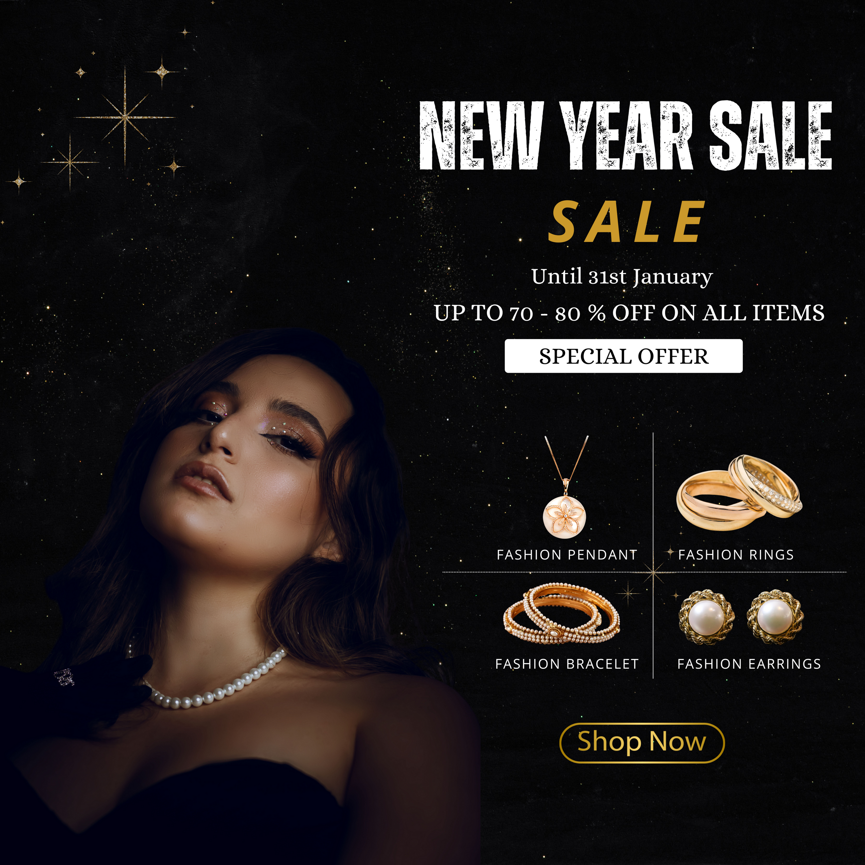 New year Sale banner image for mobile