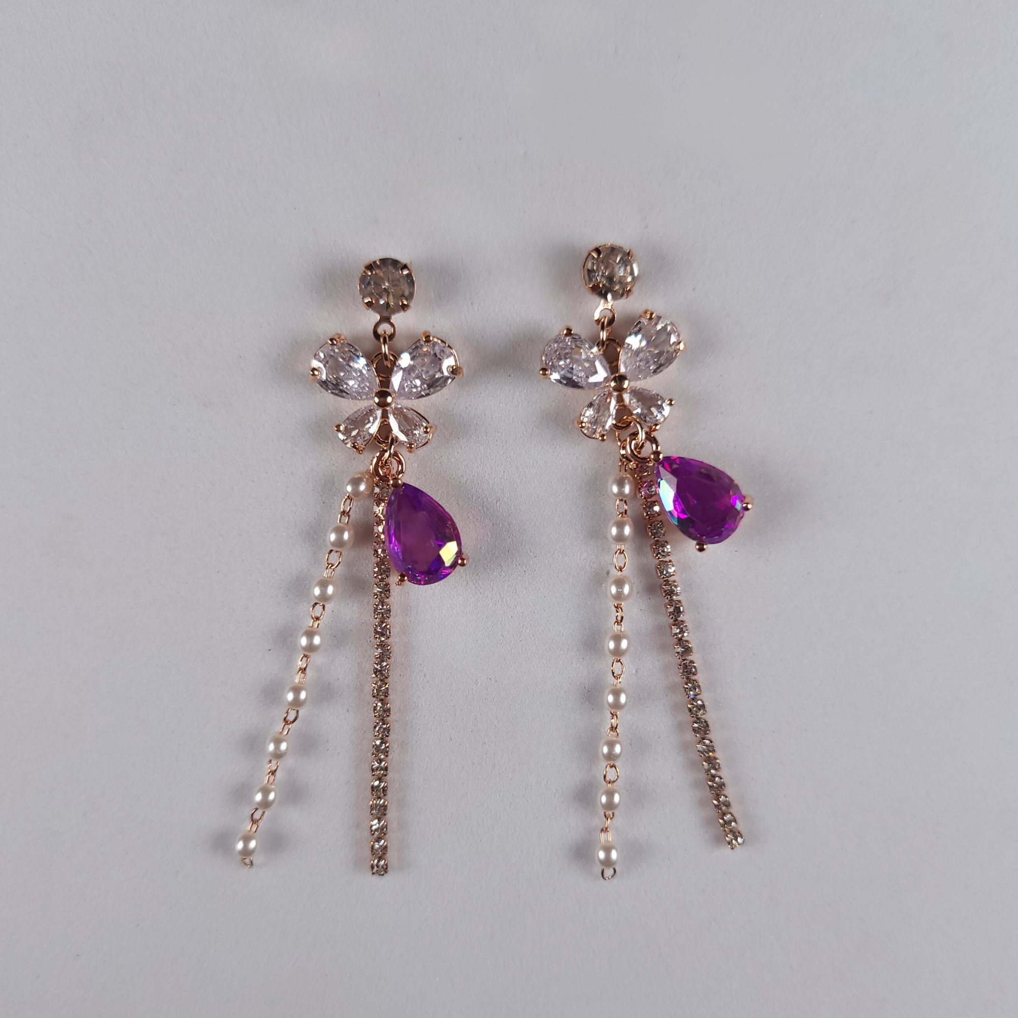 Pearls Of Korea Crystal Trail Classic Earring