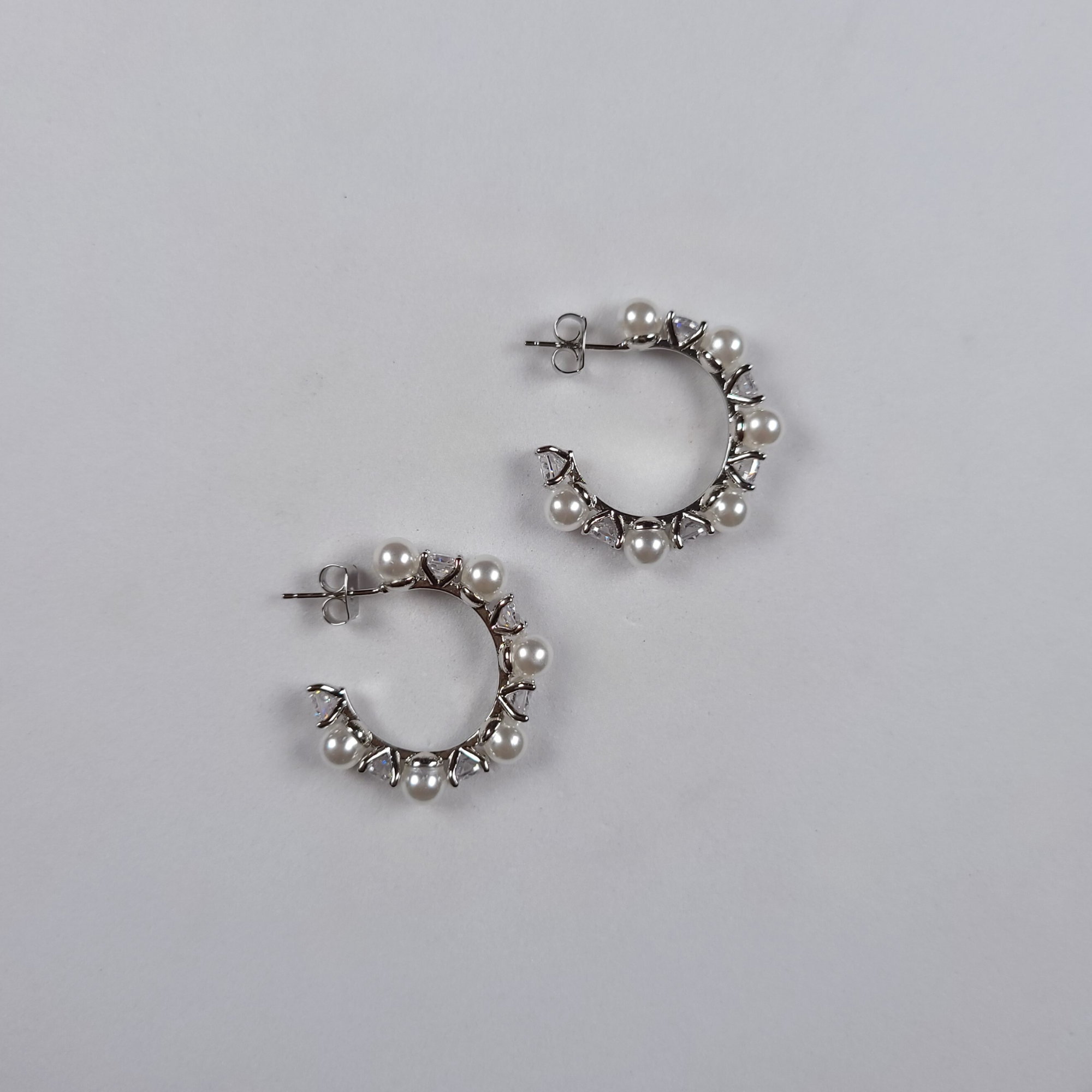 Pearl Beaded Hoop Classic Earrings