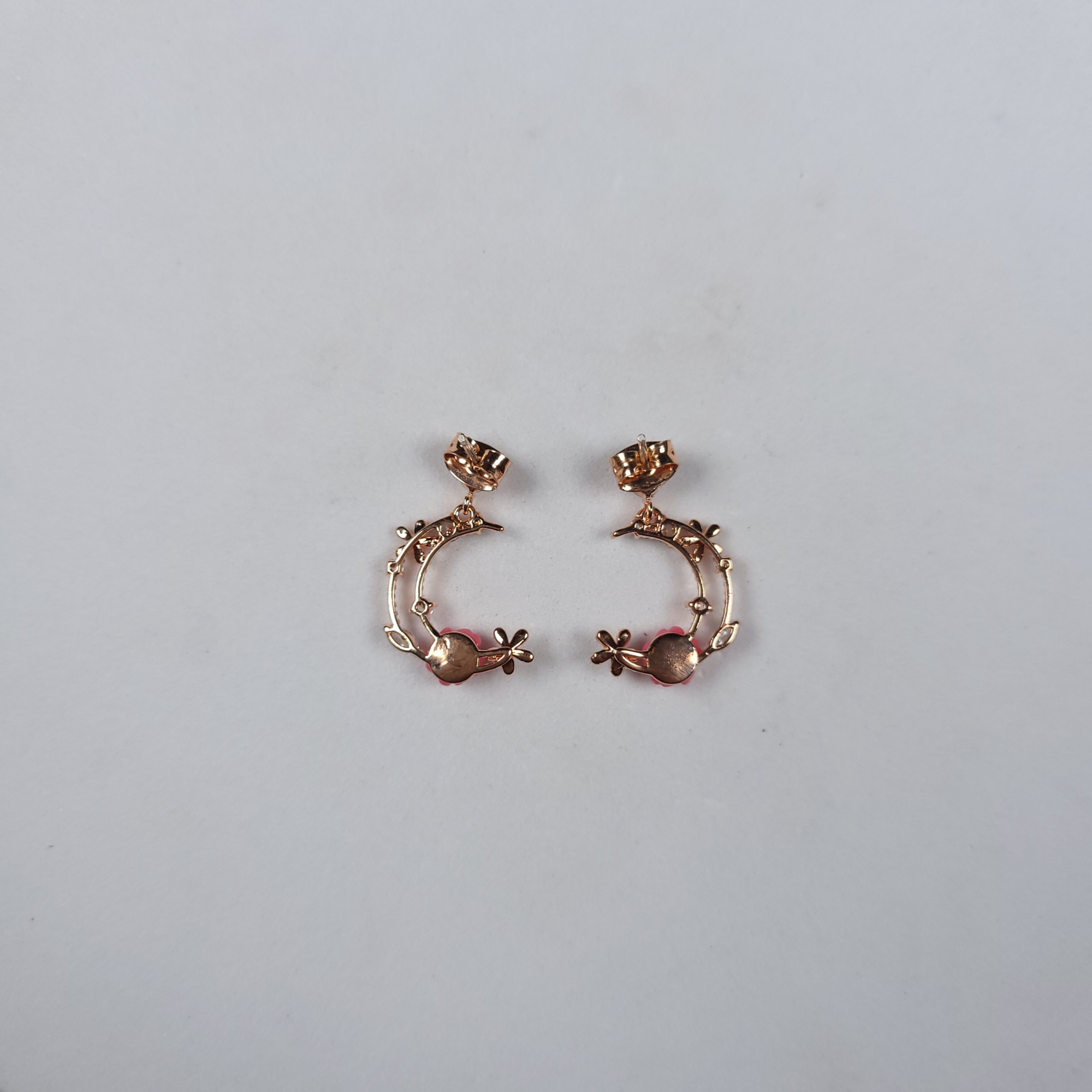 Rosy Flower Classic Earrings