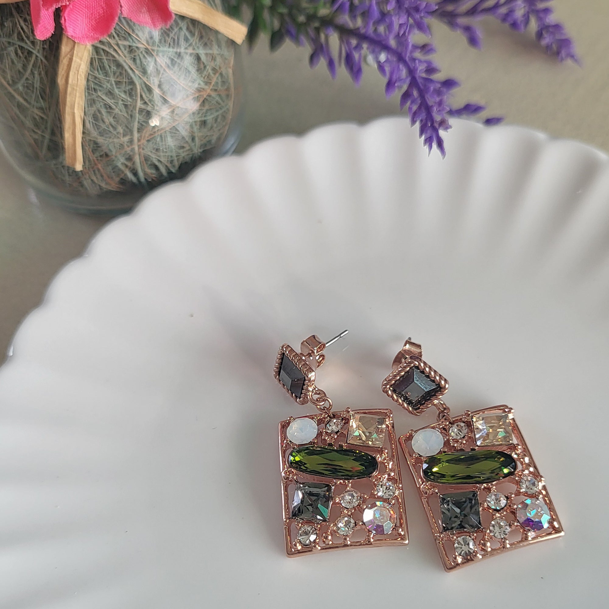 Square Pendal Earrings