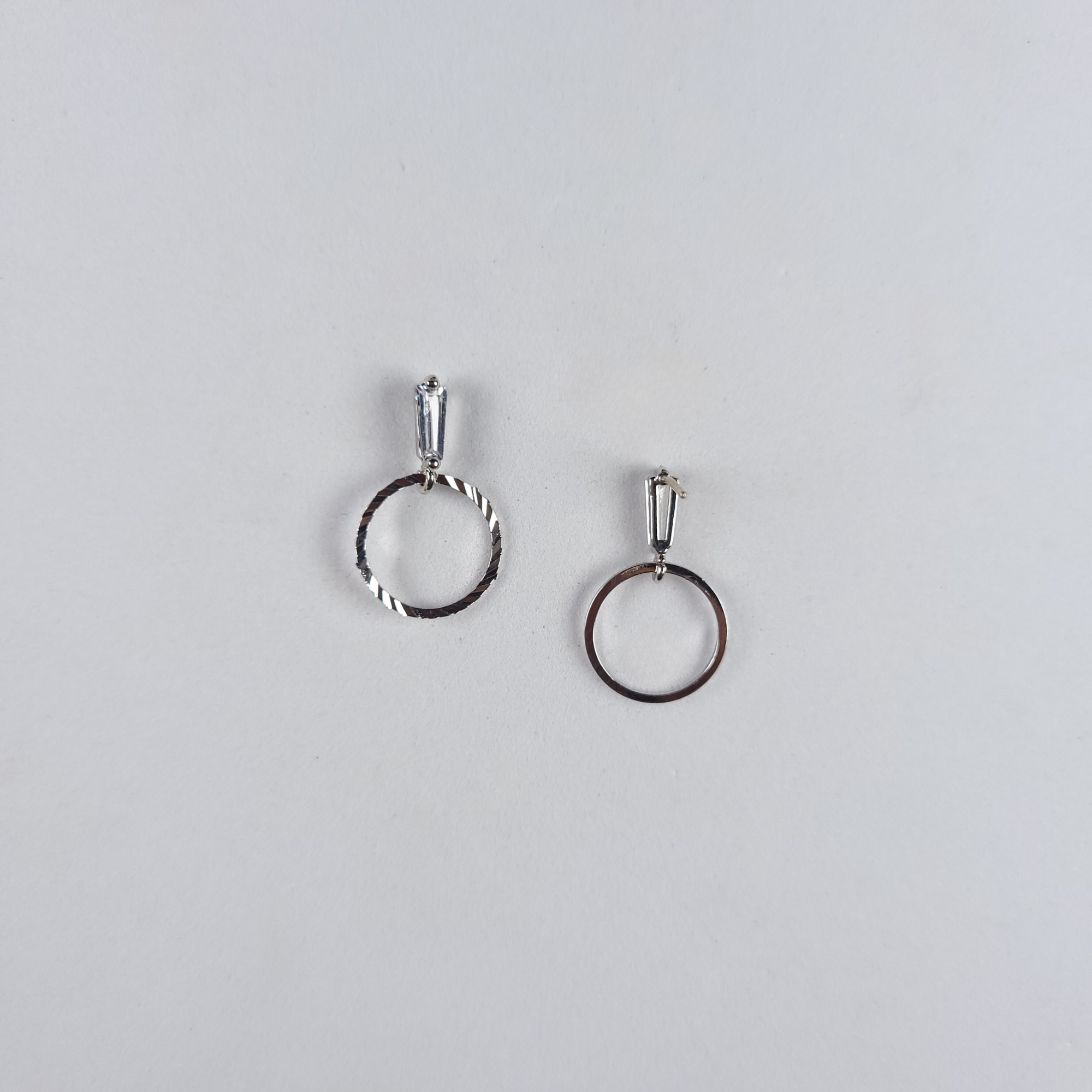 Silver Spherical Dainty Earrings