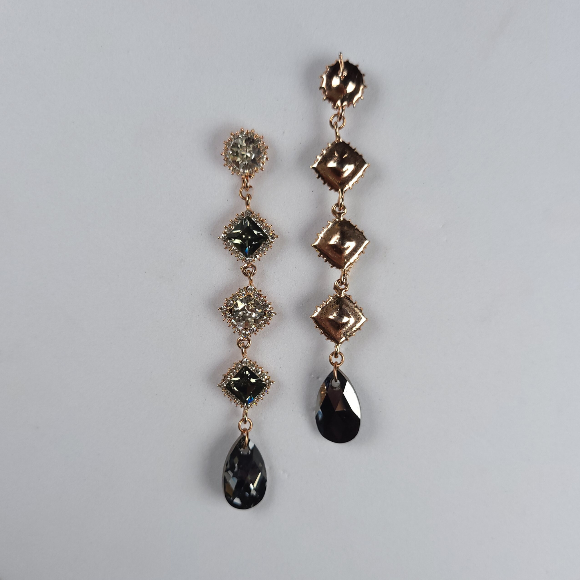 Spectacular Swarovski Crystal Earrings Black