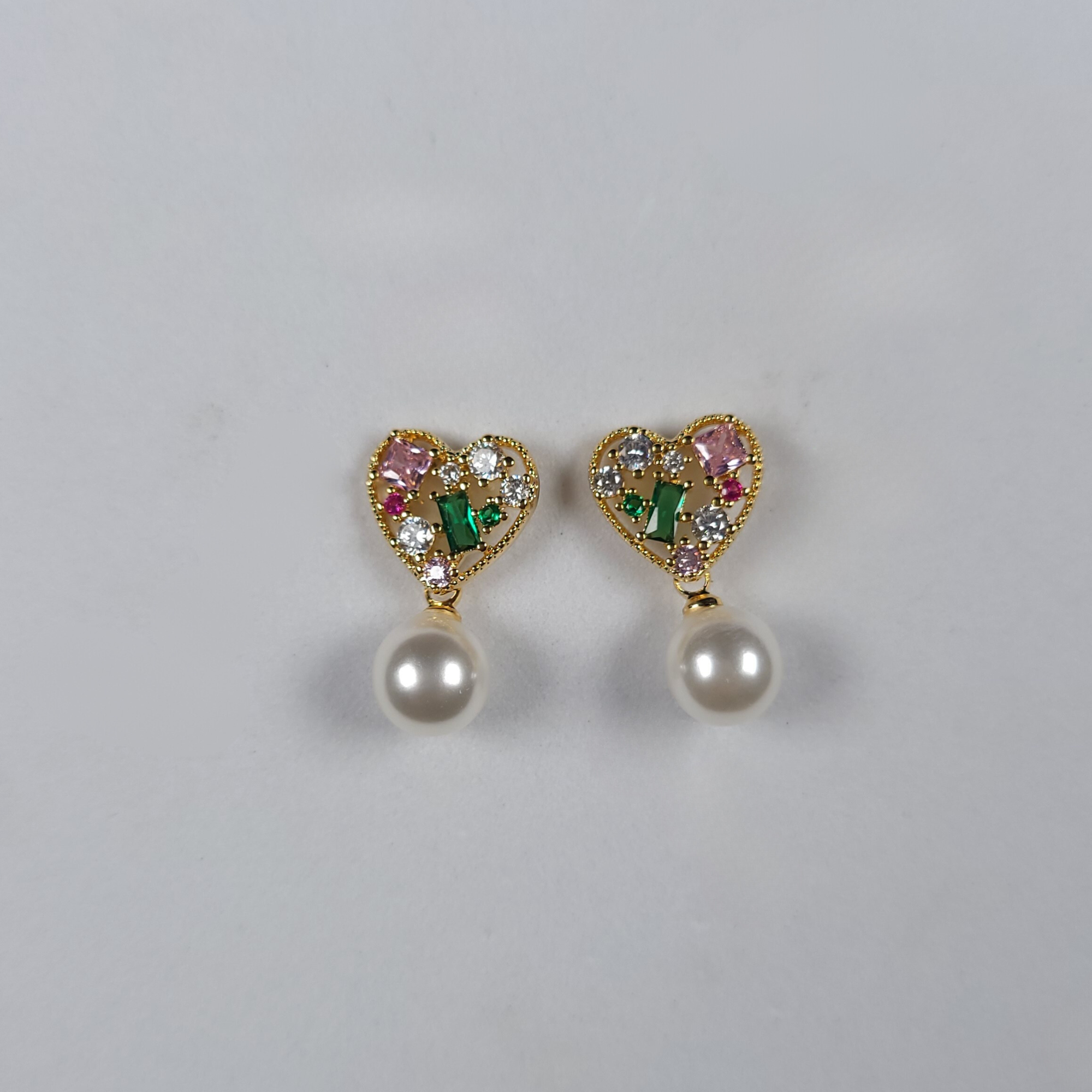 Pearls Of Korea Heart Pearl Drop Classic Earring