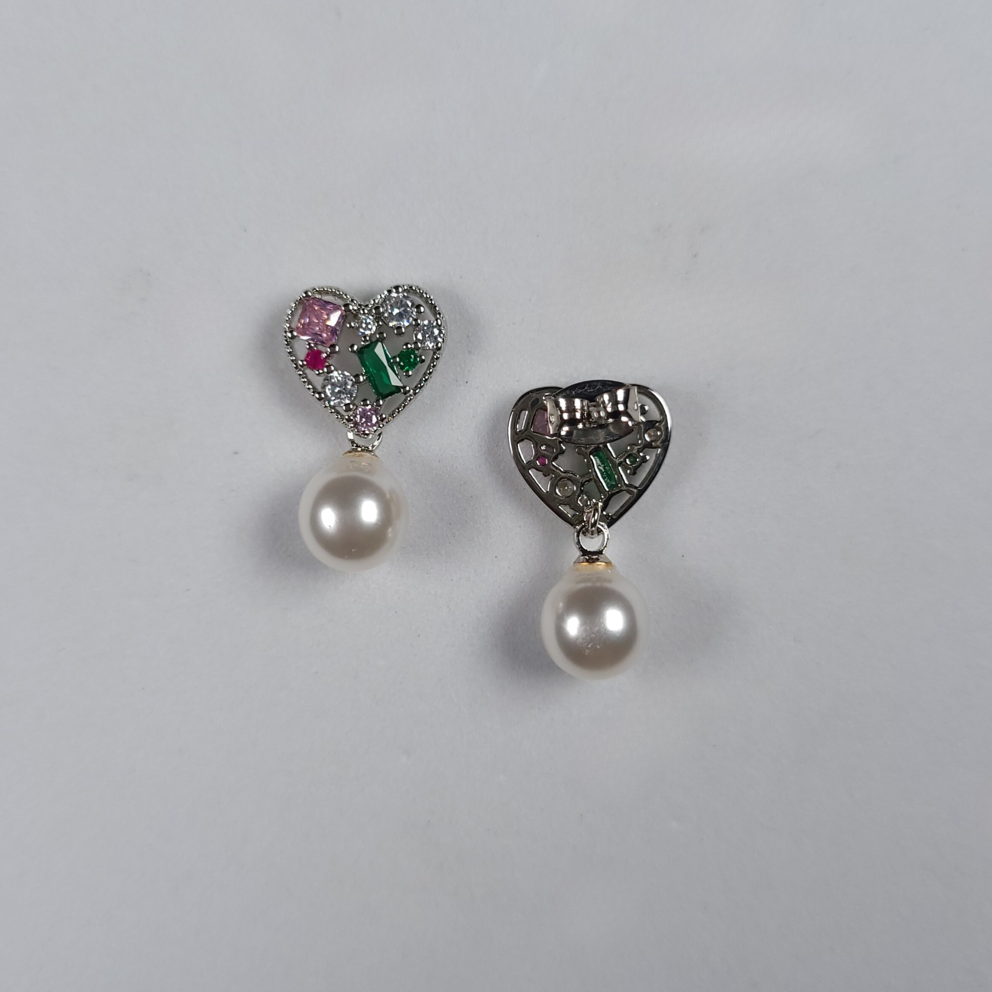 Pearls Of Korea Heart Pearl Drop Classic Earring