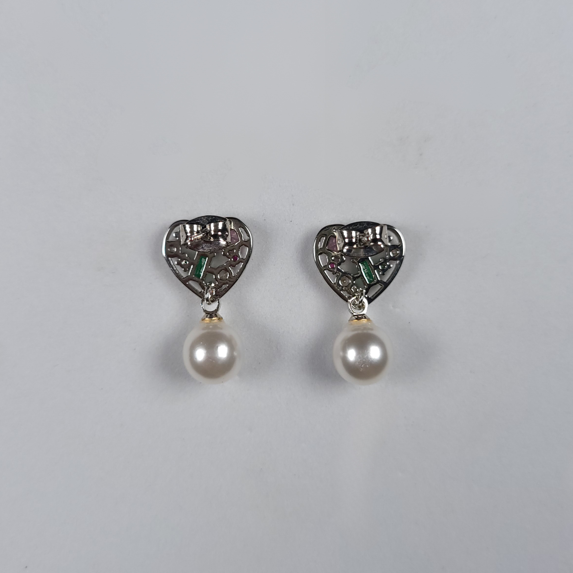 Pearls Of Korea Heart Pearl Drop Classic Earring