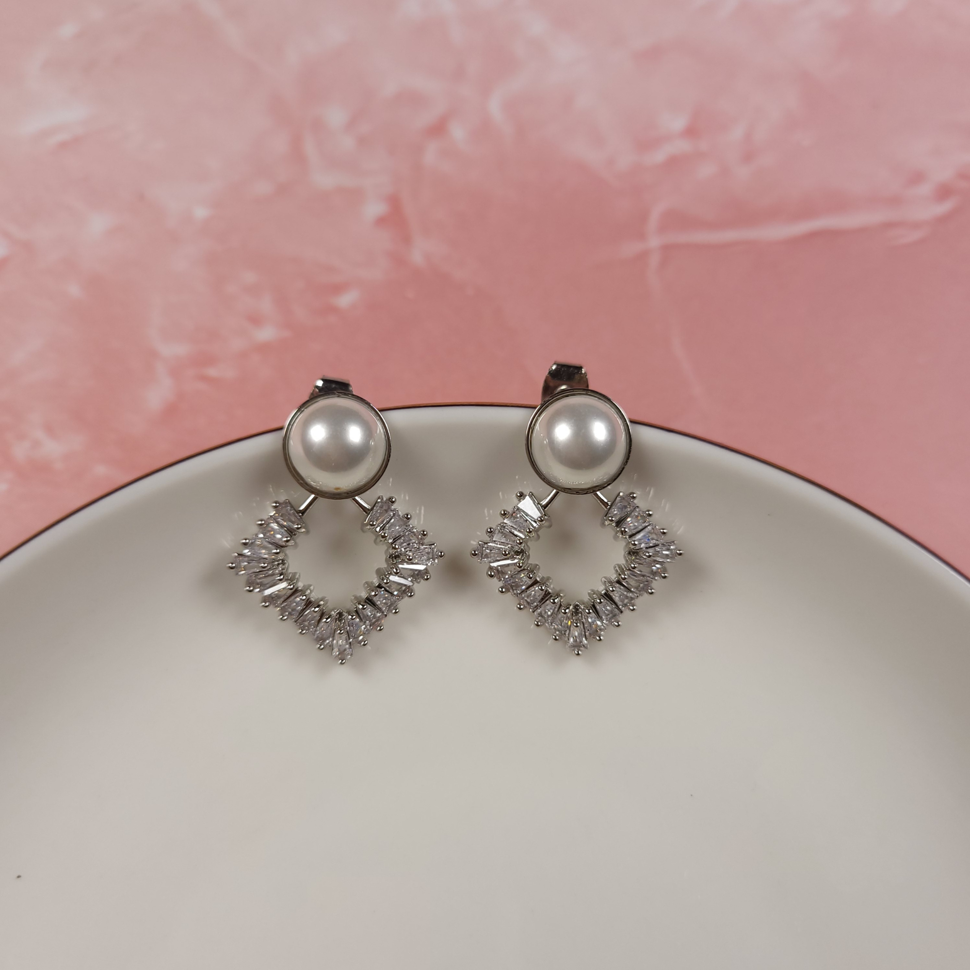 Square Pearl Classic Earrings