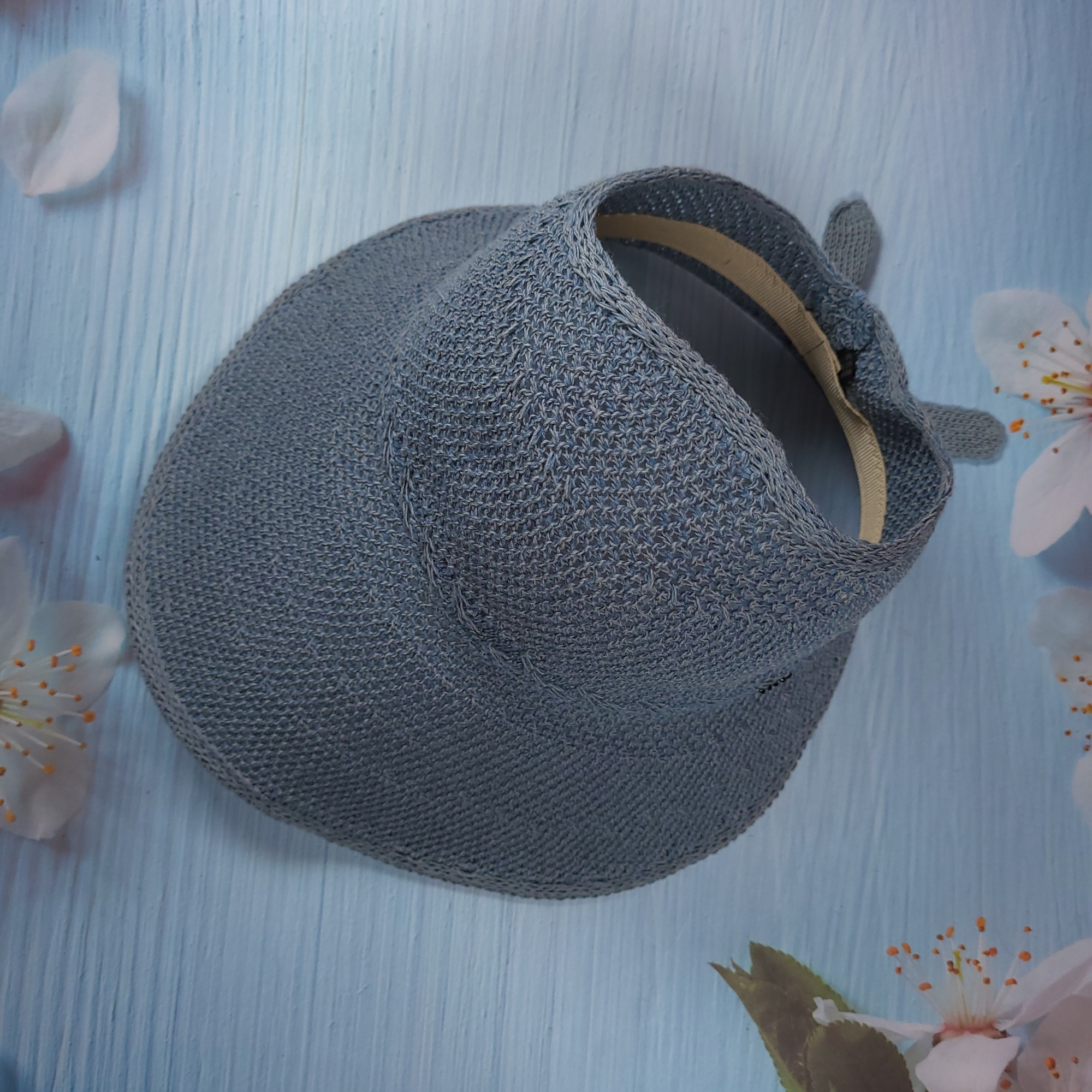 Sunlit Petals Hat - Blue Steel